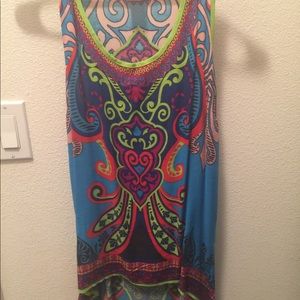 Boutique tank- multi color print